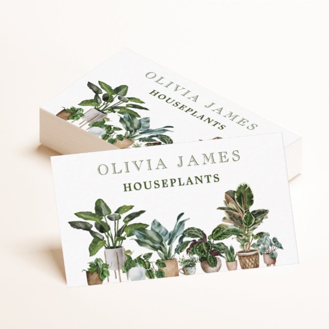 Houseplant nursery botanical plant business card (Creator Uploaded)