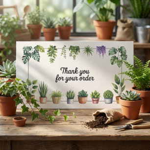 Houseplant Small Business Thank You Business Card