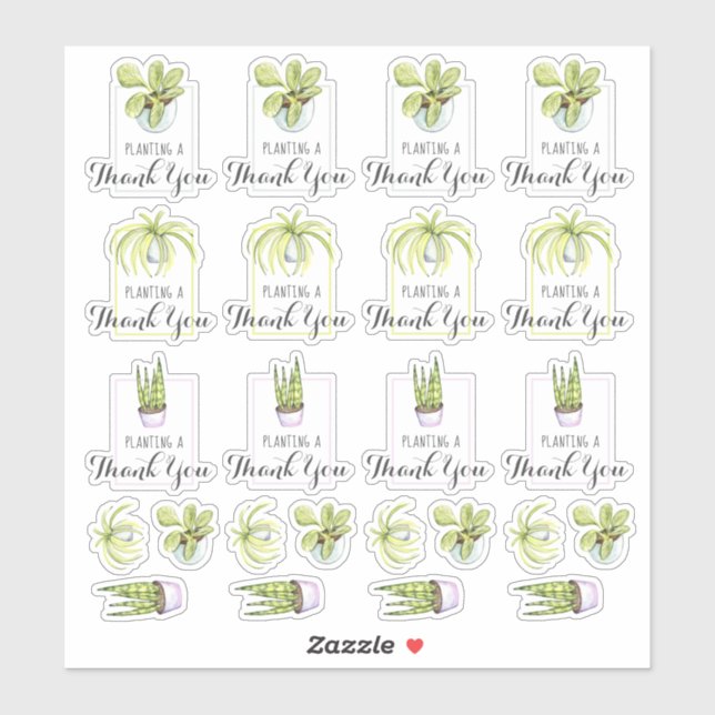 Houseplant Thank You Pun  (Sheet)
