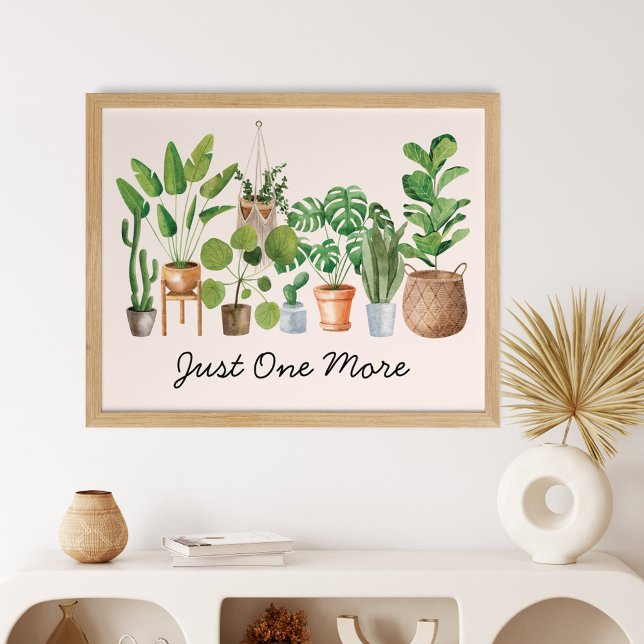 Houseplant Watercolor Gardening Quote Poster (In situ)