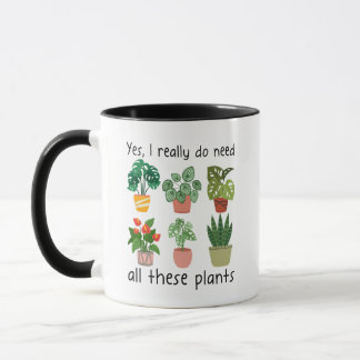 Houseplants Coffee Mug for Plant Mum or Plant Dad