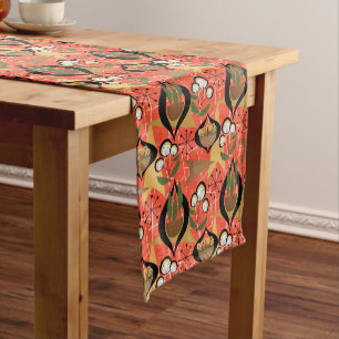 Houseplants   Fifties Style   Atomic Pattern Short Table Runner