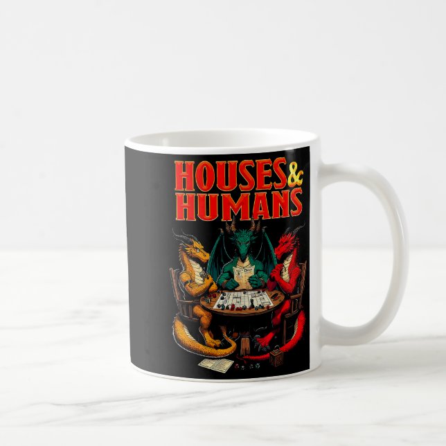 Houses And Humans Funny Tabletop Rpg Dice Game Par Coffee Mug (Right)