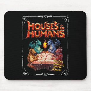 Houses And Humans Vintage Retro 90s Funny Gamer Ga Mouse Pad