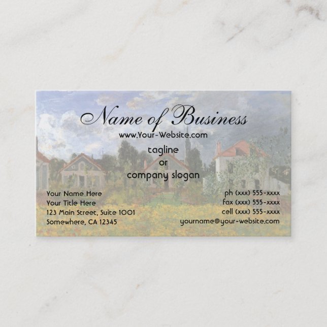 Houses at Argenteuil by Claude Monet Business Card (Front)