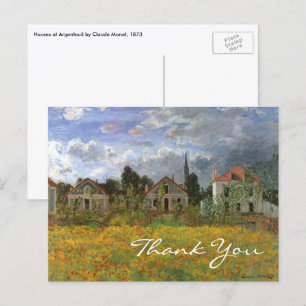 Houses at Argenteuil by Claude Monet Postcard