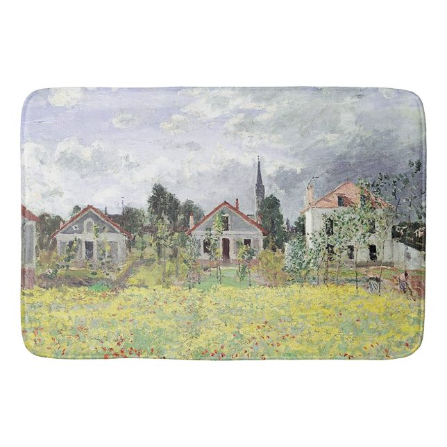 Houses at Argenteuil Claude Monet    Bath Mat (Front)