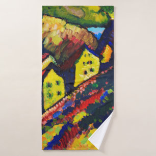 Houses at Murnau, Wassily Kandinsky Bath Towel