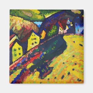 Houses at Murnau, Wassily Kandinsky Magnet