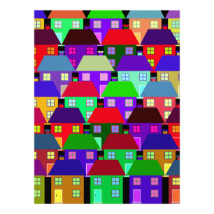 HOUSES COLORFUL HOME COMMUNITY   PHOTO PRINT