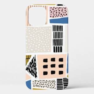 Houses Hand Drawn Seamless Abstract iPhone 12 Case