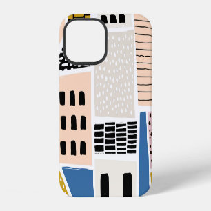 Houses Hand Drawn Seamless Abstract iPhone 12 Case