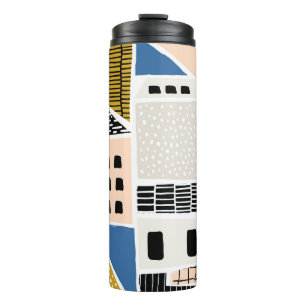 Houses Hand Drawn Seamless Abstract Thermal Tumbler