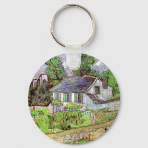 Houses in Auvers by Vincent van Gogh Key Ring