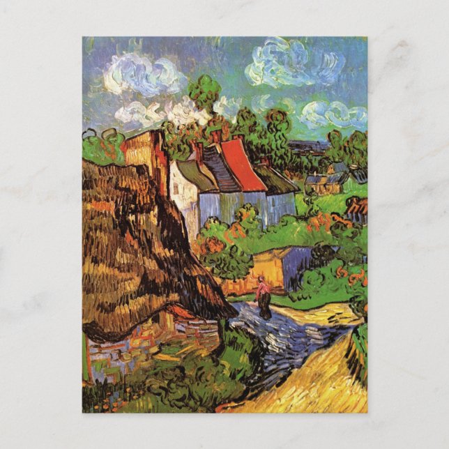 Houses in Auvers by Vincent van Gogh Postcard (Front)