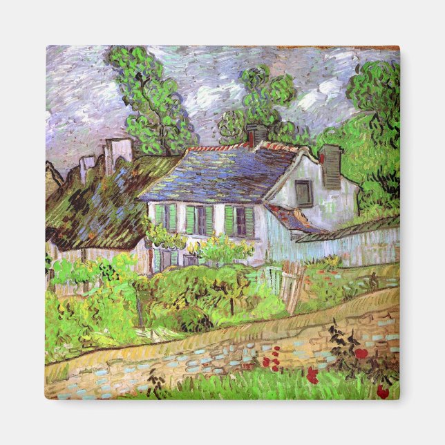 Houses in Auvers, Vincent van Gogh Magnet (Front)