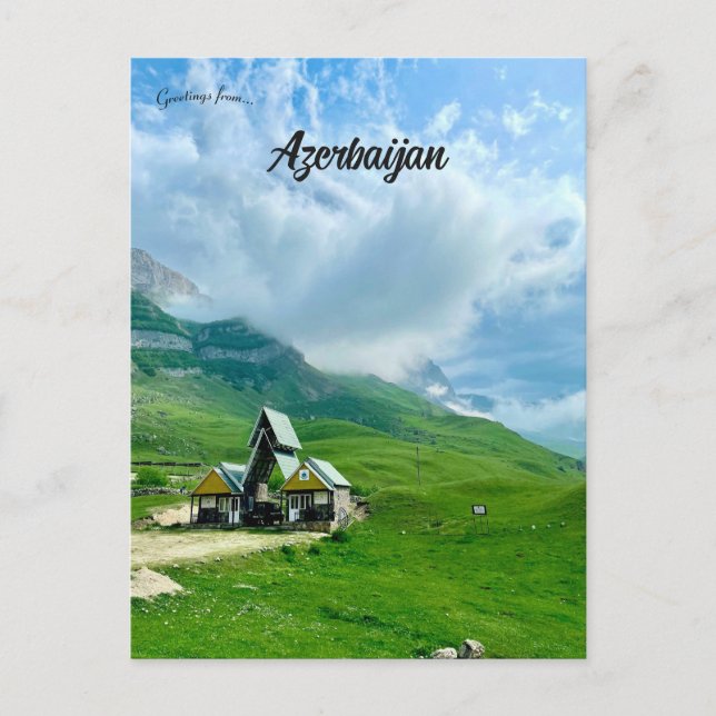 Houses in Laza Qusar Azerbaijan Postcard (Front)