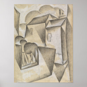 Houses in Paris, Place Ravignan Poster