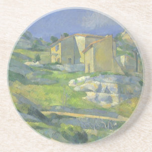 Houses in Provence by Paul Cezanne, Vintage Art Coaster