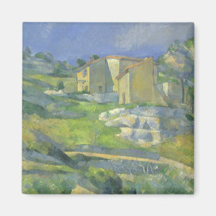 Houses in Provence by Paul Cezanne, Vintage Art Magnet