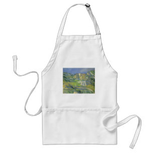 Houses in Provence by Paul Cezanne, Vintage Art Standard Apron