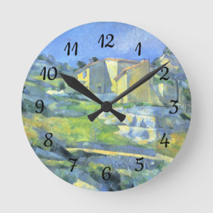 Houses in Provence Paul Cezanne Round Clock