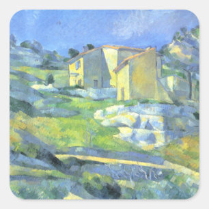 Houses in Provence Paul Cezanne Square Sticker