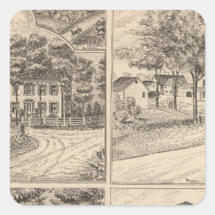 Houses in Sudbury and Danby Square Sticker