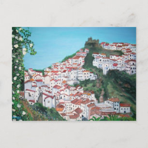 Houses in the village of Casares, Malaga  Postcard