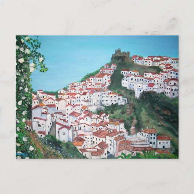 Houses in the village of Casares, Malaga  Postcard (Front)
