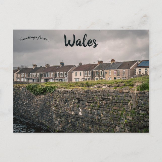 Houses in Wales Postcard (Front)