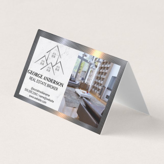 Houses Logo | Home Interior Business Card (Front)