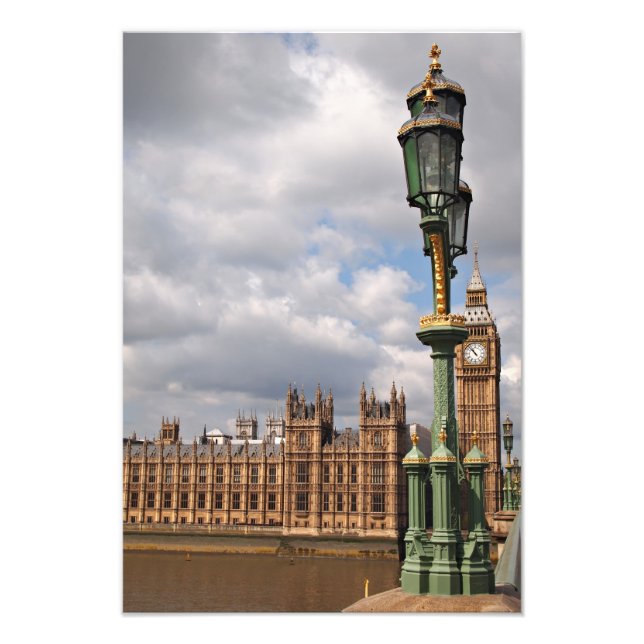 Houses of parliament and Big Ben in London photo Print (Front)