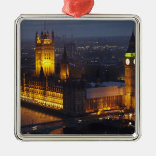 Houses of Parliament, Big Ben, Westminster Metal Tree Decoration