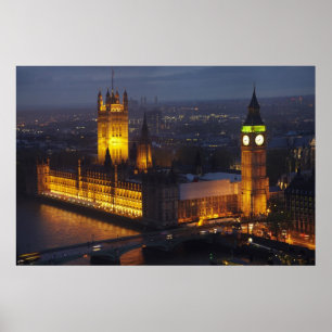 Houses of Parliament, Big Ben, Westminster Poster