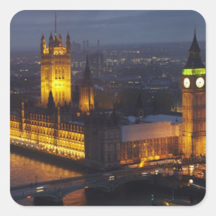 Houses of Parliament, Big Ben, Westminster Square Sticker