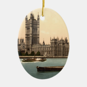 Houses of Parliament, London, England Ceramic Ornament