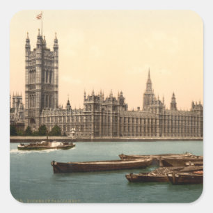 Houses of Parliament, London, England Square Sticker