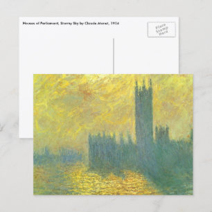 Houses of Parliament, Stormy Sky by Claude Monet Postcard