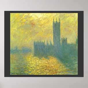 Houses of Parliament, Stormy Sky by Claude Monet Poster