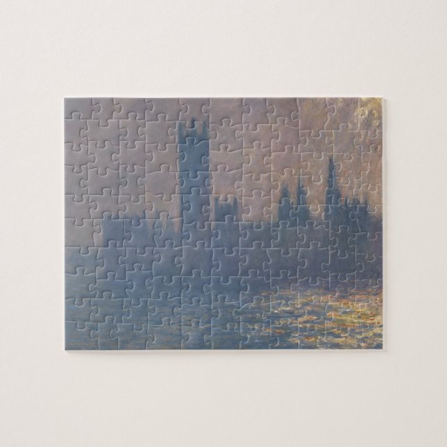 Houses of Parliament Sunlight Effect by Monet Jigsaw Puzzle (Horizontal)
