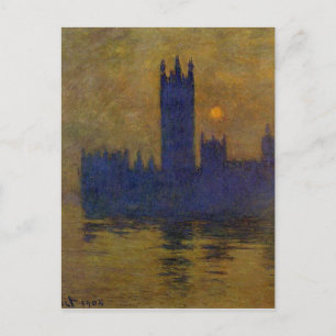 Houses of Parliament, Sunset 02 by Claude Monet Postcard
