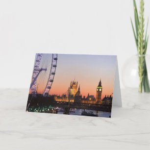 Houses of Parliament & the London Eye Card