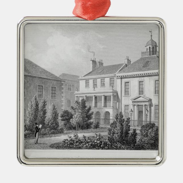 Houses on Surgeons' Square, Edinburgh Metal Ornament (Front)