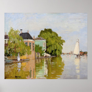 Houses on the Achterzaan (1871) by Claude Monet Poster