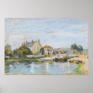 Houses On The Edge Of The Lock Of La Garonne Sisle Poster