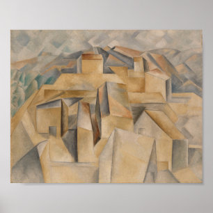 Houses on the Hill, Horta by Picasso (1909) Poster