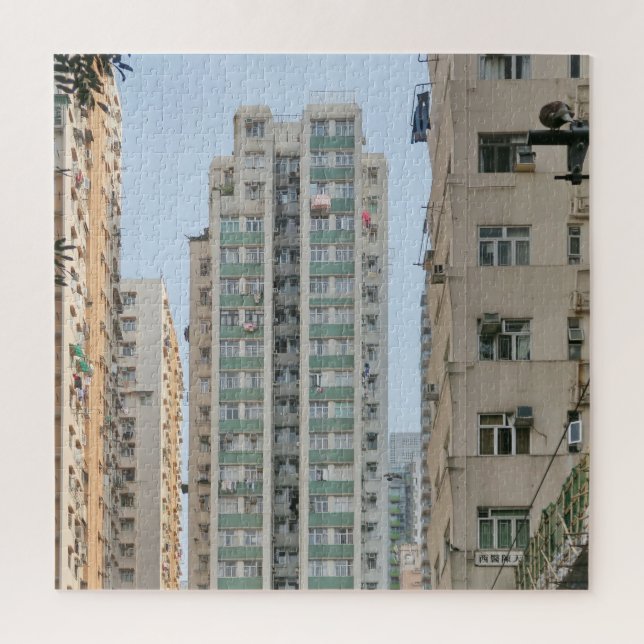 houses, skyscrapers, hong kong, puzzle, city, jigsaw puzzle (Vertical)