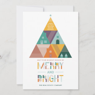 Houses & Tree Real Estate Business Holiday Card