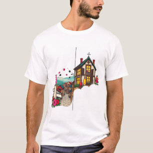 Houses with glowing windows T-Shirt